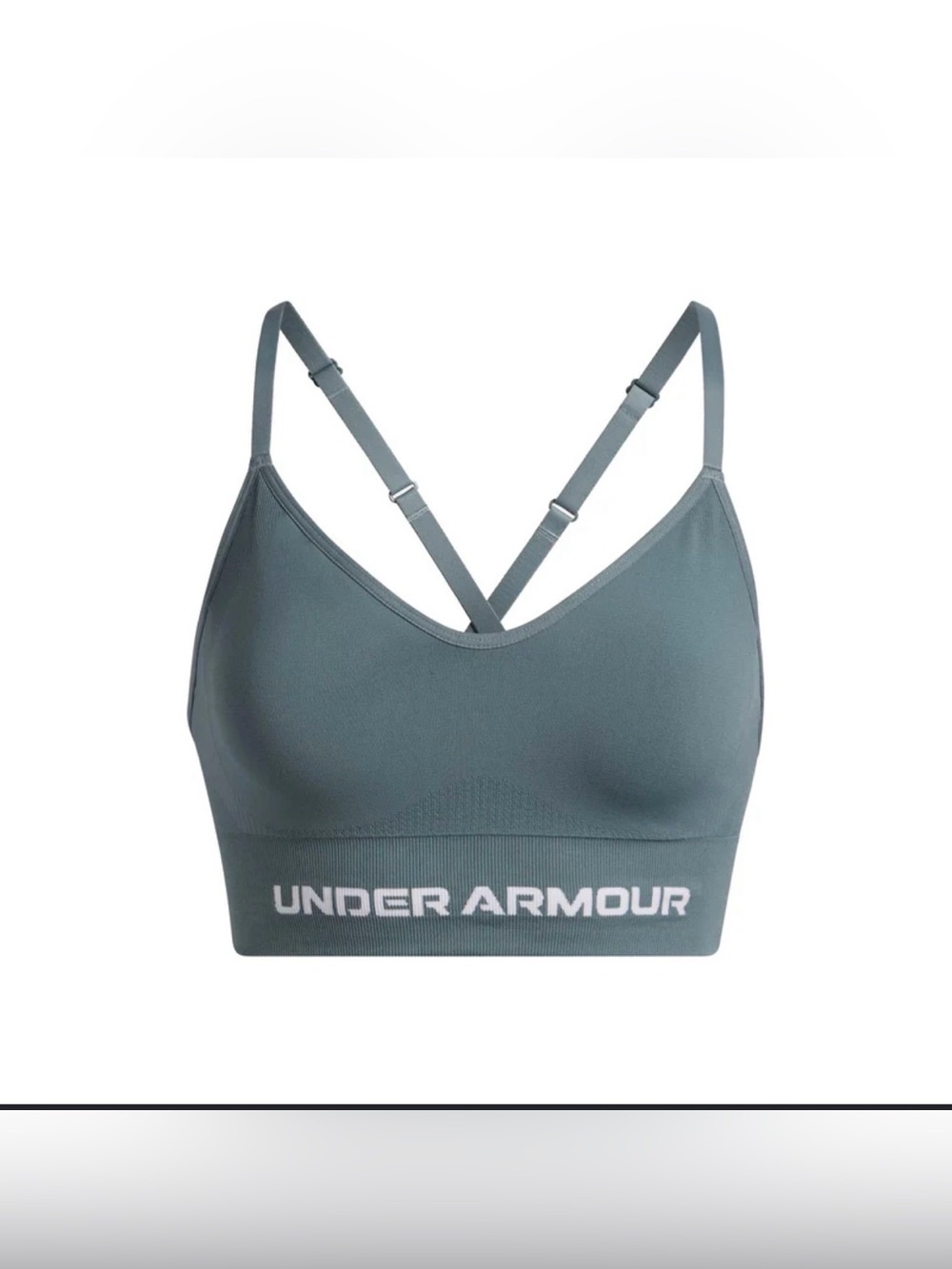 Under Armour Women's Seamless Light Support Sports Bra - Slate Green SZ:S